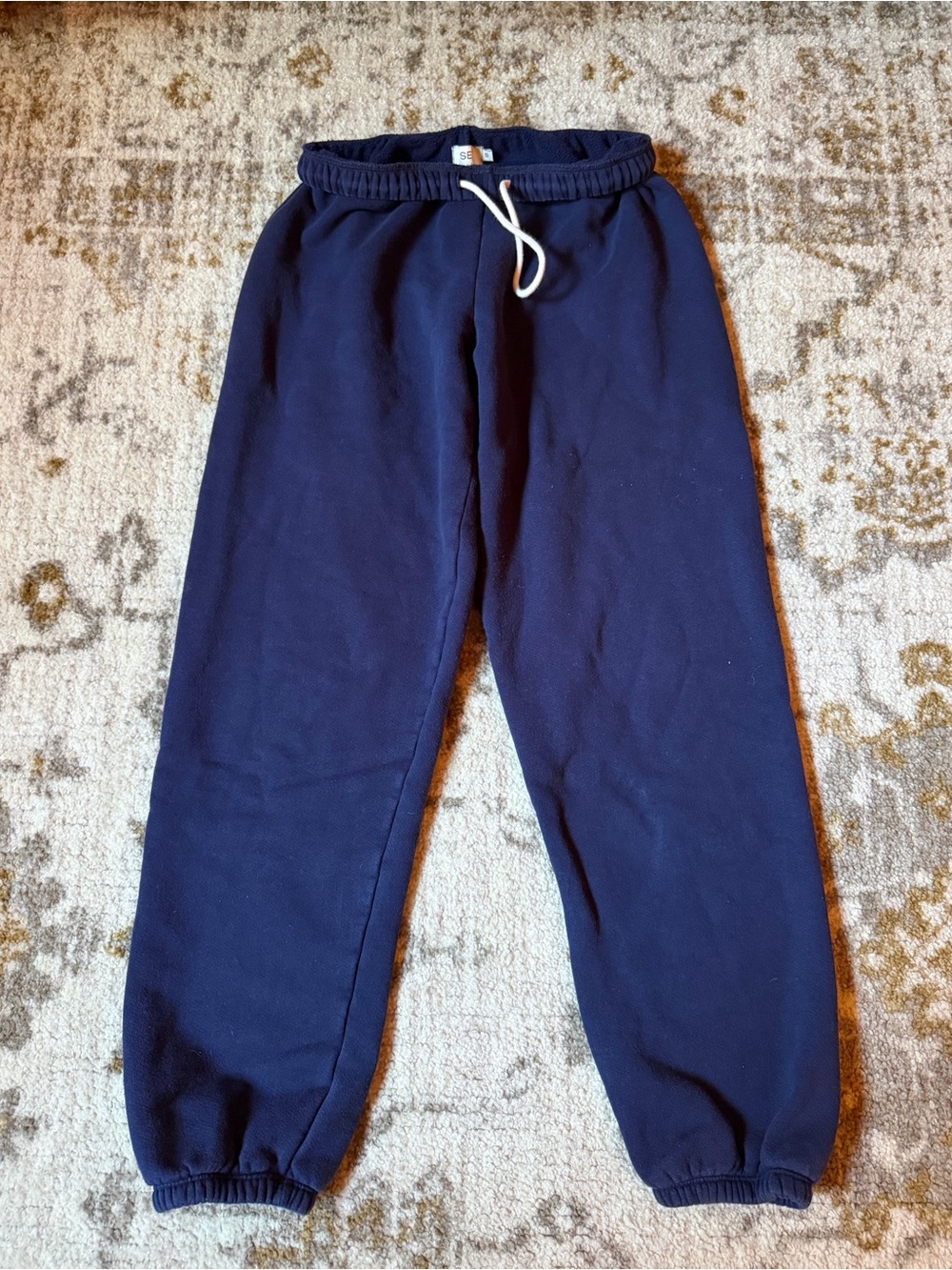 SET Active Navy Staple Old School Sweatpants Size Small